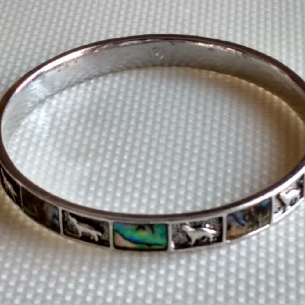 Vintage Monet Polar Bear Silver Tone Bracelet